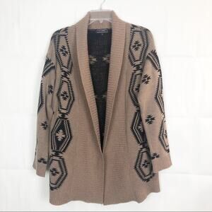 Creazioni Effeci Tribal Print Open Front Cardigan Size S